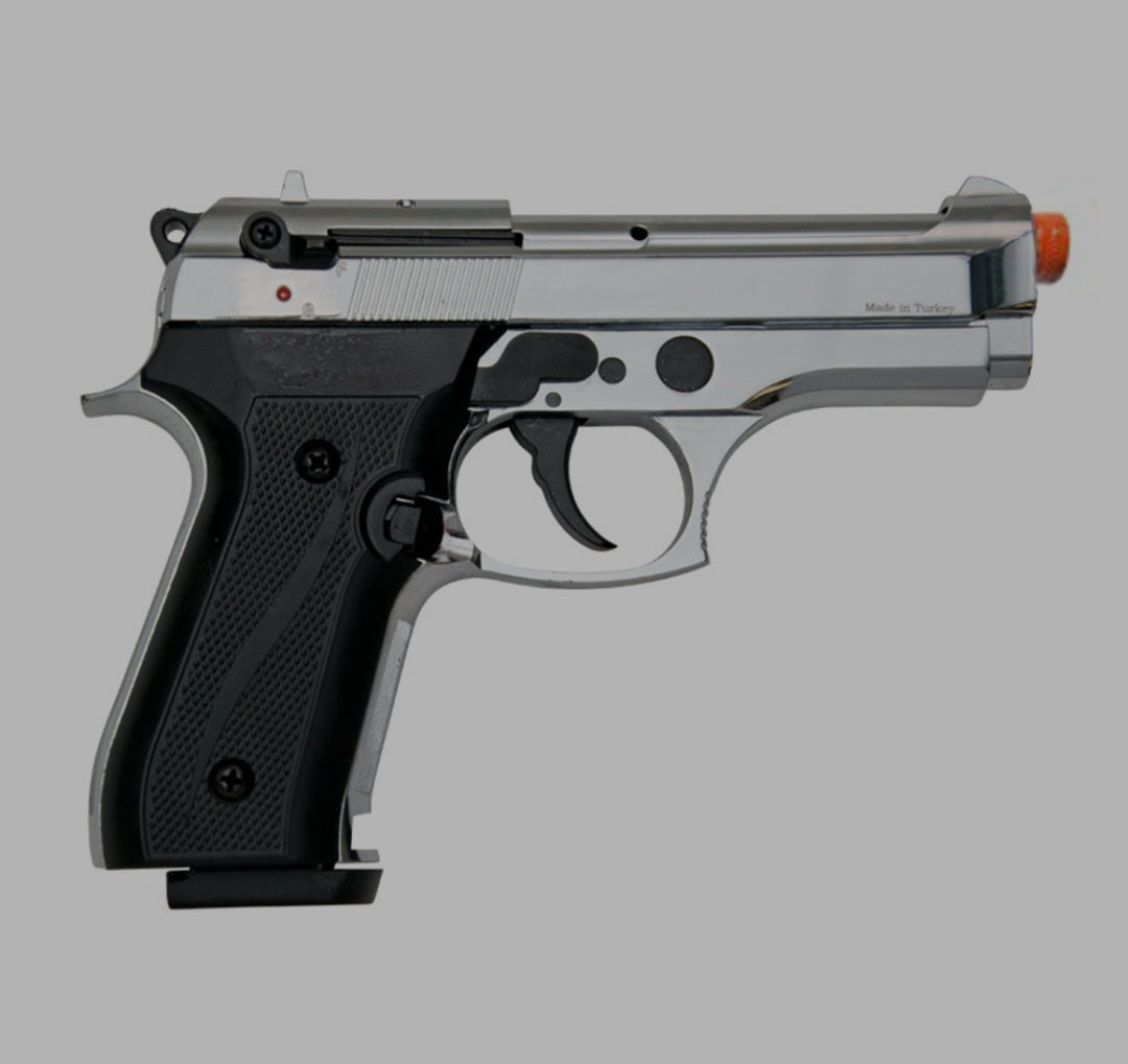 Metallic 9mm Blank Firing Pistol